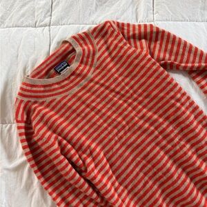 Patagonia 100% Cashmere Striped Sweater Women’s Small Crewneck Luxury Knit